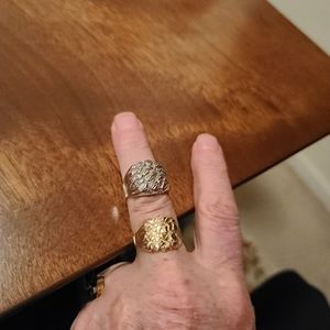 2 mens gold rings